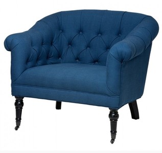 Casa Padrino Luxury Baroque Armchair Paris Blue, fine upholstery, 91 x 83.5 x 76 cm Casa Padrino Luxury Baroque Armchair Paris Blue, fine upholstery, 91 x 83.5 x 76 cm