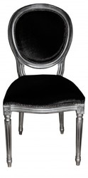 Casa Padrino Barock Esszimmer Stuhl Schwarz - Designer Stuhl in Luxus Qualität - 99 x 50 x 50 cm Casa Padrino Barock Esszimmer Stuhl Schwarz - Designer Stuhl in Luxus Qualität - 99 x 50 x 50 cm