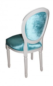 Casa Padrino Barock Esszimmer Stuhl Türkis - Designer Stuhl aus massivem Buchenholz - 99 x 50 x 50 cm