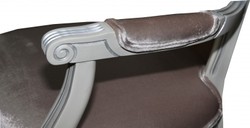 Casa Padrino Barock Esszimmerstuhl mit Armlehne Beige Weiß Silber - Luxus Designer Stuhl - 95 x 55 x 50 cm Casa Padrino Barock Esszimmerstuhl mit Armlehne Beige Weiß Silber - Luxus Designer Stuhl - 95 x 55 x 50 cm