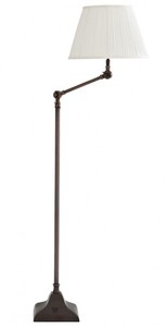 Casa Padrino Luxury Floor Lamp Bronze Finish White - Elegant Designer Standing Light 130 x 18 x 30 cm Casa Padrino Luxury Floor Lamp Bronze Finish White - Elegant Designer Standing Light 130 x 18 x 30 cm