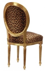 Dining room chair Leopard / Gold Round Dining room chair Leopard / Gold Round
