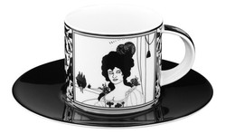 Casa Padrino Taza de café Audrey Beardsley Portrait en porcelana 0,21 L - Fábrica de porcelana Tettau Casa Padrino Taza de café Audrey Beardsley Portrait en porcelana 0,21 L - Fábrica de porcelana Tettau