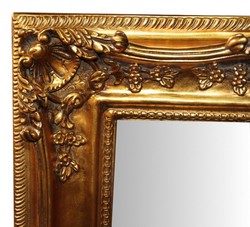 Casa Padrino Baroque Wall Mirror Gold Antique Look Height 121 cm, Width 90 cm - Solid & Opulent