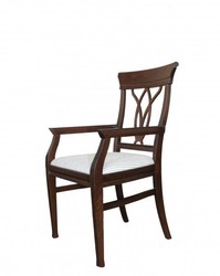 Casa Padrino Biedermeier sedia con braccioli beige / marrone - Mobili Ristorante Hotel ristorante posti a sedere