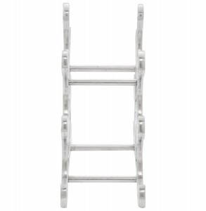 Casa Padrino Designer Weinregal für 9 Flaschen aus poliertem Aluminium - Silber, Höhe: 30 cm, Breite: 44 cm, Tiefe: 13 cm