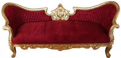 Casa Padrino Barock Soaf Lounge Vampire Vampir Bordeaux Gold Dunkelrot Golden Furiture Baroque Antik Antqiue Einrichtung Möbel Casa Padrino Barock Soaf Lounge Vampire Vampir Bordeaux Gold Dunkelrot Golden Furiture Baroque Antik Antqiue Einrichtung Möbel