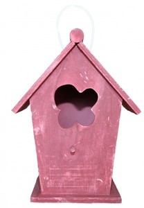 Casa Padrino Designer Vogelhaus Rosa - Vogelpalast aus Holz - Höhe 24 cm - Breite 18 cm - Tiefe 17 cm