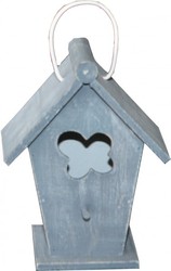 Casa Padrino Designer Birdhouse Mini - Luxury Bird Palace in Blue - Height 19 cm, Width 14 cm, Depth 10 cm Casa Padrino Designer Birdhouse Mini - Luxury Bird Palace in Blue - Height 19 cm, Width 14 cm, Depth 10 cm
