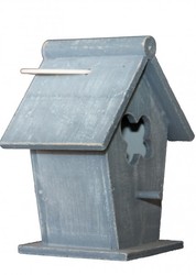 Casa Padrino Designer Birdhouse Mini - Luxury Bird Palace in Blue - Height 19 cm, Width 14 cm, Depth 10 cm Casa Padrino Designer Birdhouse Mini - Luxury Bird Palace in Blue - Height 19 cm, Width 14 cm, Depth 10 cm