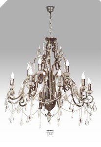 Casa Padrino Luxury Baroque Chandelier with Real Glass Crystals Silver Antique Look, 10-Light, Diameter 90 cm Casa Padrino Luxury Baroque Chandelier with Real Glass Crystals Silver Antique Look, 10-Light, Diameter 90 cm