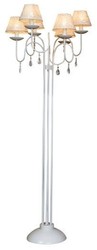 Casa Padrino Baroque Floor Lamp with Glass Crystals, White, 6-flame, Height 157 cm, Diameter 58 cm Casa Padrino Baroque Floor Lamp with Glass Crystals, White, 6-flame, Height 157 cm, Diameter 58 cm