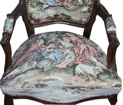 Casa Padrino Baroque Salon Chair Tapestry / Brown Casa Padrino Baroque Salon Chair Tapestry / Brown