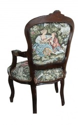 Casa Padrino Baroque Salon Chair Tapestry / Brown Casa Padrino Baroque Salon Chair Tapestry / Brown