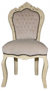 Casa Padrino Barocco Cena Chair Creme / crema aspetto antico - stile antico Mobili