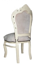 Casa Padrino Barock Esszimmer Stuhl Creme / Creme Antik Look - Möbel Antik Stil