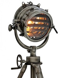 Casa Padrino Industrial Studioleuchte Marine Lampe im Industrie Design - Gunmetal Finish - B 47 cm x H 220 cm