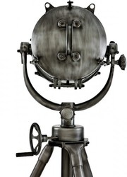 Casa Padrino Industrial Studioleuchte Marine Lampe im Industrie Design - Gunmetal Finish - B 47 cm x H 220 cm