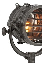 Casa Padrino Industrial Studioleuchte Marine Lampe im Industrie Design - Gunmetal Finish - B 47 cm x H 220 cm