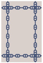 Casa Padrino Tapis de Luxe avec Motif Méandre, Bleu/Crème, 200 x 300 cm, 100% Laine de Nouvelle-Zélande Casa Padrino Tapis de Luxe avec Motif Méandre, Bleu/Crème, 200 x 300 cm, 100% Laine de Nouvelle-Zélande