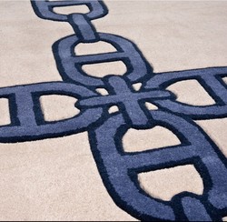 Casa Padrino Tappeto di lusso motivo greco blu crema 300 x 400 cm in 100% lana della Nuova Zelanda Casa Padrino Tappeto di lusso motivo greco blu crema 300 x 400 cm in 100% lana della Nuova Zelanda
