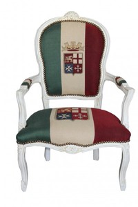 Casa Padrino Baroque Salon Chair Italy / Cream - antique style Casa Padrino Baroque Salon Chair Italy / Cream - antique style