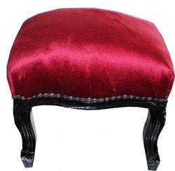 Meubles anciens - - Casa Padrino escabeau baroque bourgogne / noir Tabouret Meubles anciens - - Casa Padrino escabeau baroque bourgogne / noir Tabouret