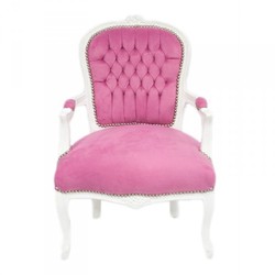 Casa Padrino barroco silla del salón Mod1 rosa / blanco Casa Padrino barroco silla del salón Mod1 rosa / blanco