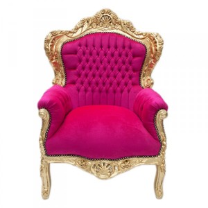 Casa Padrino Baroque Armchair King in Pink and Gold, Handcrafted Antique Style Furniture, 120 x 85 x 85 cm Casa Padrino Baroque Armchair King in Pink and Gold, Handcrafted Antique Style Furniture, 120 x 85 x 85 cm