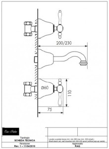 Casa Padrino Luxus Jugendstil Waschtisch Einhebelmischer Wandmontage Chrom Serie Milano 200-230 mm