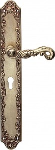 Casa Padrino Poignée de porte de luxe style Art Nouveau avec garniture de protection Milano Laiton massif French Gold Casa Padrino Poignée de porte de luxe style Art Nouveau avec garniture de protection Milano Laiton massif French Gold