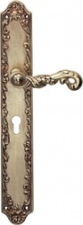 Casa Padrino Poignée de porte de luxe style Art Nouveau avec garniture de protection Milano Laiton massif French Gold