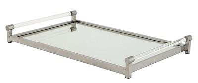Casa Padrino Bandeja de lujo rectangular maciza superficie espejo acero inoxidable niquelado 36 x 36 cm Casa Padrino Bandeja de lujo rectangular maciza superficie espejo acero inoxidable niquelado 36 x 36 cm