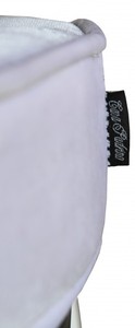 Casa Padrino Barock Sitzhocker Weiß / Weiß - Designer Rundhocker - Luxus Qualität