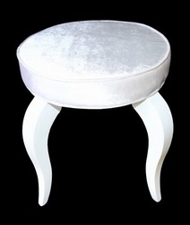 Casa Padrino Barock Hocker Weiß Baroque Stool White Casa Padrino Barock Hocker Weiß Baroque Stool White
