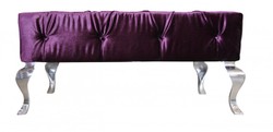Casa Padrino lusso sgabello barocco viola / argento - panca designer - sgabelli - qualità di lusso Casa Padrino lusso sgabello barocco viola / argento - panca designer - sgabelli - qualità di lusso
