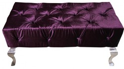 Casa Padrino lusso sgabello barocco viola / argento - panca designer - sgabelli - qualità di lusso Casa Padrino lusso sgabello barocco viola / argento - panca designer - sgabelli - qualità di lusso