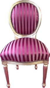Dîner Casa Padrino baroque Chaise Bordeaux Rouge / Violet Stripe / Or Mod2 / Ronde Dîner Casa Padrino baroque Chaise Bordeaux Rouge / Violet Stripe / Or Mod2 / Ronde