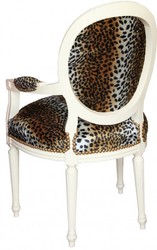 Casa Padrino baroque Salon Chaise Leopard / crème Mod2 ronde Casa Padrino baroque Salon Chaise Leopard / crème Mod2 ronde