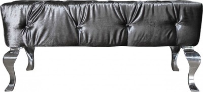 Casa Padrino lusso barocco sgabello grigio / argento - Designer Seat - Sgabello - qualità di lusso Casa Padrino lusso barocco sgabello grigio / argento - Designer Seat - Sgabello - qualità di lusso