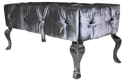 Casa Padrino lusso barocco sgabello grigio / argento - Designer Seat - Sgabello - qualità di lusso Casa Padrino lusso barocco sgabello grigio / argento - Designer Seat - Sgabello - qualità di lusso