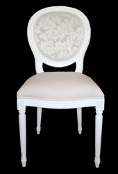 Silla Casa Padrino barroco Cena sin brazos crema / blanco - Silla design - calidad de lujo Silla Casa Padrino barroco Cena sin brazos crema / blanco - Silla design - calidad de lujo