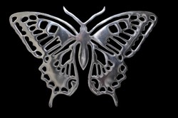 Schmetterling Butterly Figur Skulptur Sculpture Figure Aluminium Aluminum Alu Casa Padrino Wand Dekoration Wall Decoration B2B Grosshandel Wholesale Distribution