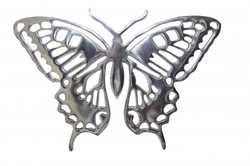 Schmetterling Butterly Figur Skulptur Sculpture Figure Aluminium Aluminum Alu Casa Padrino Wand Dekoration Wall Decoration B2B Grosshandel Wholesale Distribution