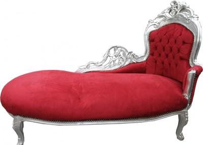 Casa Padrino Barock Chaiselongue Recamiere Bordeuax Rot Samt Samtstoff Silver Red Lounge Furniture Möbel Interior Einrichtung Casa Padrino Barock Chaiselongue Recamiere Bordeuax Rot Samt Samtstoff Silver Red Lounge Furniture Möbel Interior Einrichtung