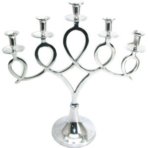 Casa Padrino Kerzenleuchter Aluminium Alu Candle Holder Aluminum Baroque Furniture Möbel