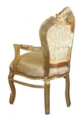 Casa Padrino Barocco Cena sedia dell'oro disegno floreale / oro con braccioli Casa Padrino Barocco Cena sedia dell'oro disegno floreale / oro con braccioli