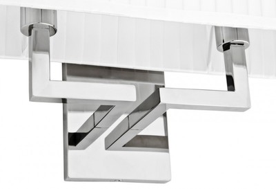 Casa Padrino Luxus Wandleuchte Luxury Hotel in Silber aus vernickeltem Metall - 52 x 11,7 x 51 cm