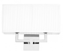 Casa Padrino Luxus Wandleuchte Luxury Hotel in Silber aus vernickeltem Metall - 52 x 11,7 x 51 cm Casa Padrino Luxus Wandleuchte Luxury Hotel in Silber aus vernickeltem Metall - 52 x 11,7 x 51 cm