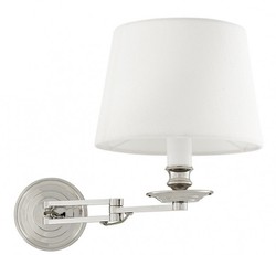 Casa Padrino luxury Wall Lamp White Shade White Nickel Metal - Wall light lamp Casa Padrino luxury Wall Lamp White Shade White Nickel Metal - Wall light lamp
